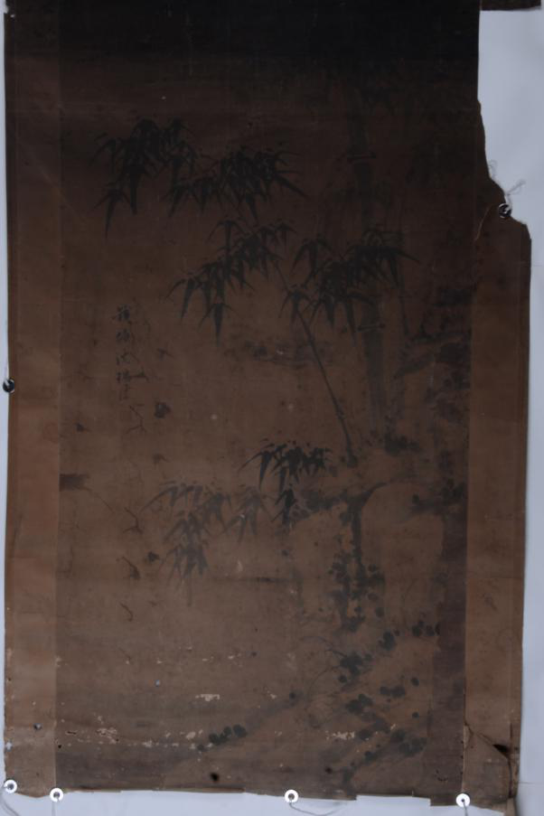 清沈瑞鳳墨竹圖紙本中堂